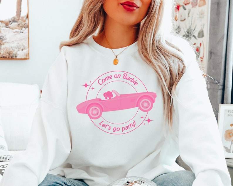 Barbie Pink Car Sweatshirt