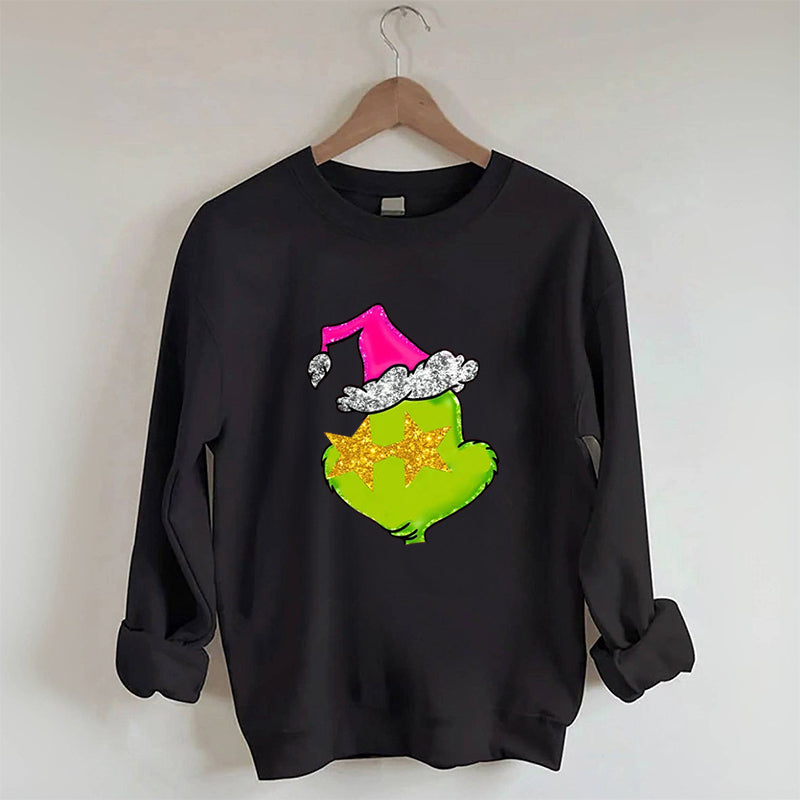 Christmas Print Crew Neck Sweatshirt