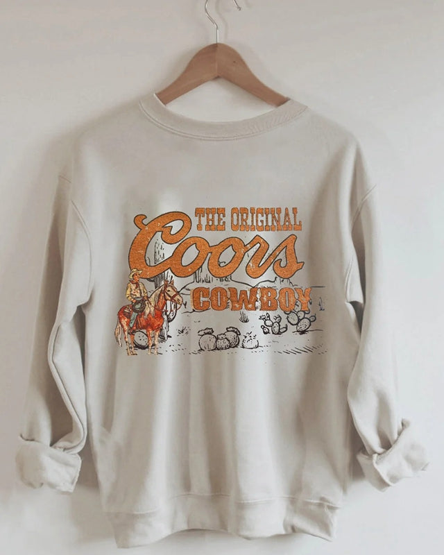 Cowboy Sweatshirt Print Christmas Sweatshirts