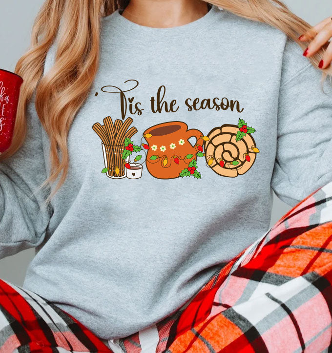 Mexican Christmas Print Casual Sweatshirt