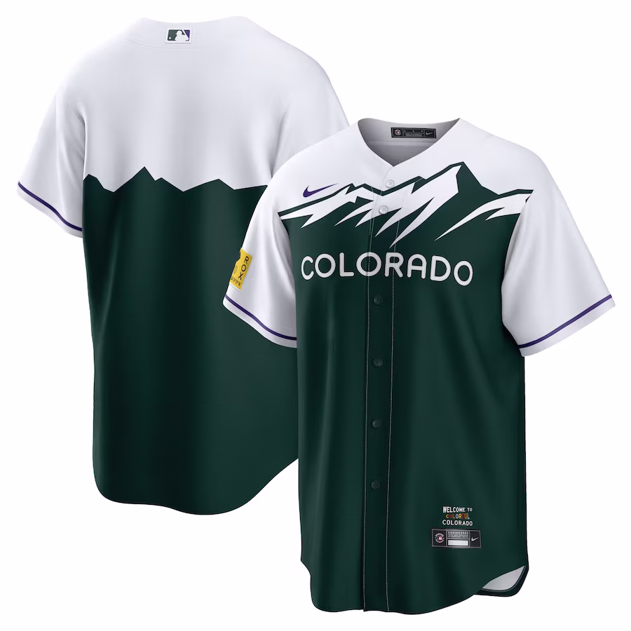Men's Colorado Rockies Nike Green City Connect Replica Team Jersey - ujerseystore