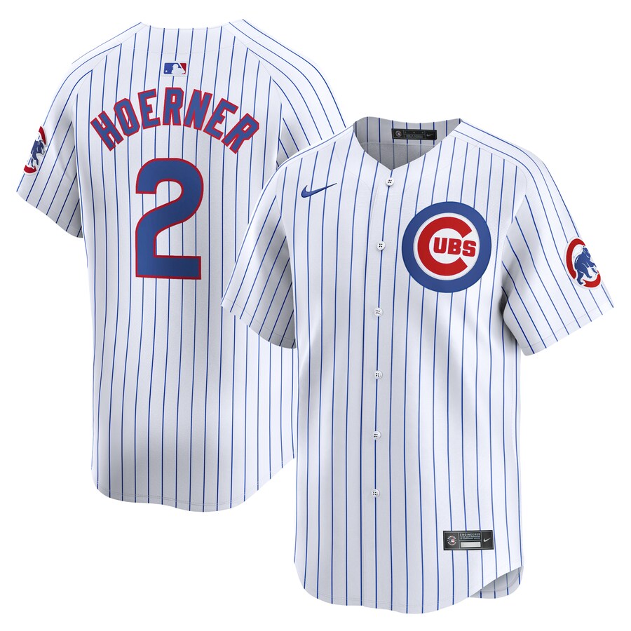 Men's Chicago Cubs Nico Hoerner Nike White Home Limited Player Jersey - ujerseystore