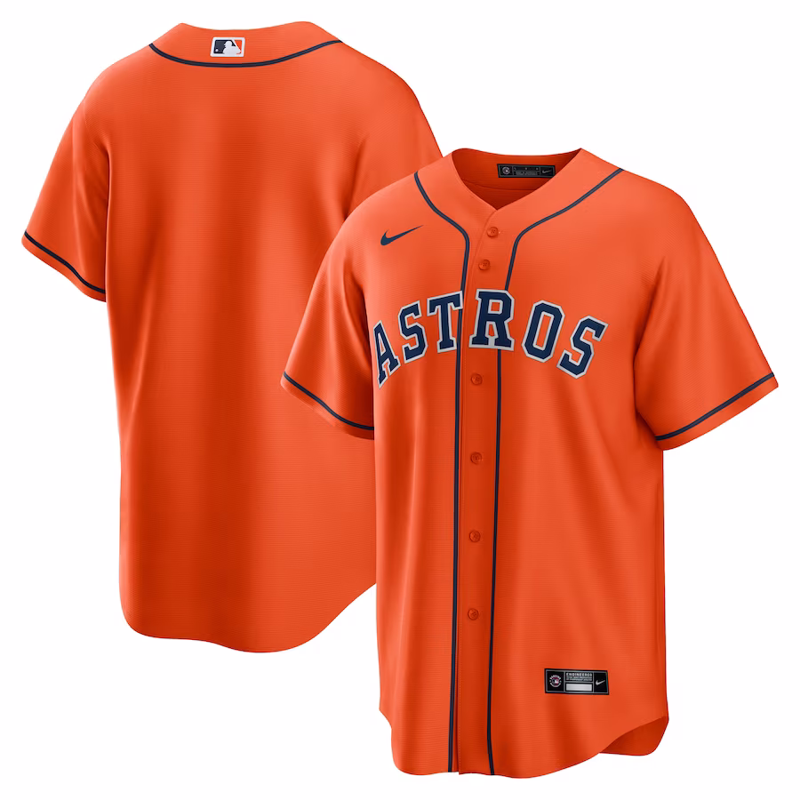 Men's Houston Astros Nike Orange Alternate Replica Team Jersey - ujerseystore