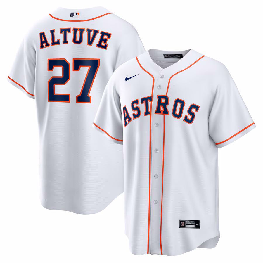 Men's Houston Astros Jose Altuve Nike White Home Replica Player Name Jersey - ujerseystore