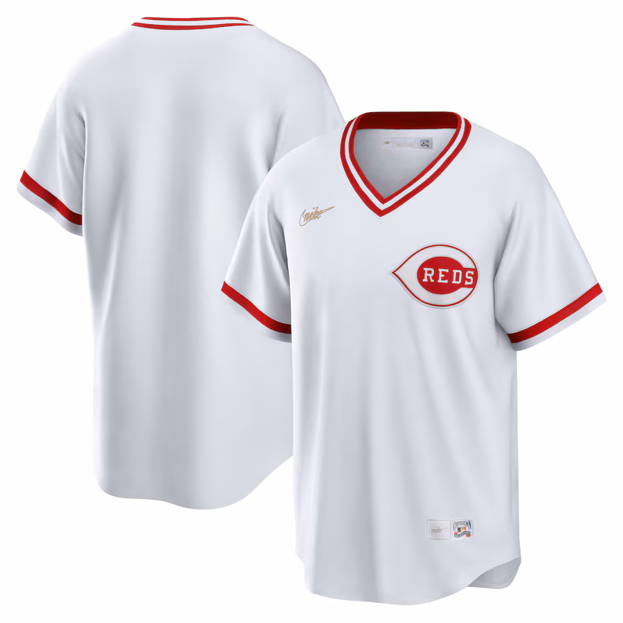Men's Cincinnati Reds Nike White Home Cooperstown Collection Team Jersey - ujerseystore