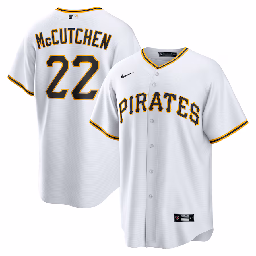 Men's Pittsburgh Pirates Andrew McCutchen Nike White Replica Player Jersey - ujerseystore