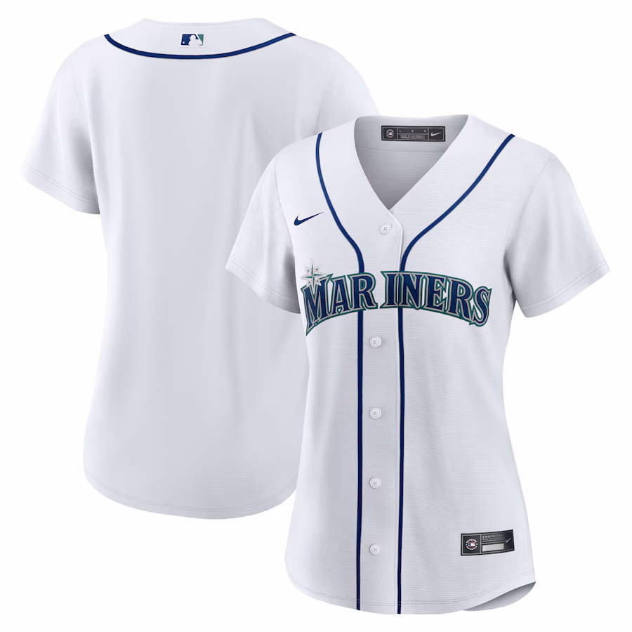 Women's Seattle Mariners Nike White Home Replica Team Jersey - ujerseystore