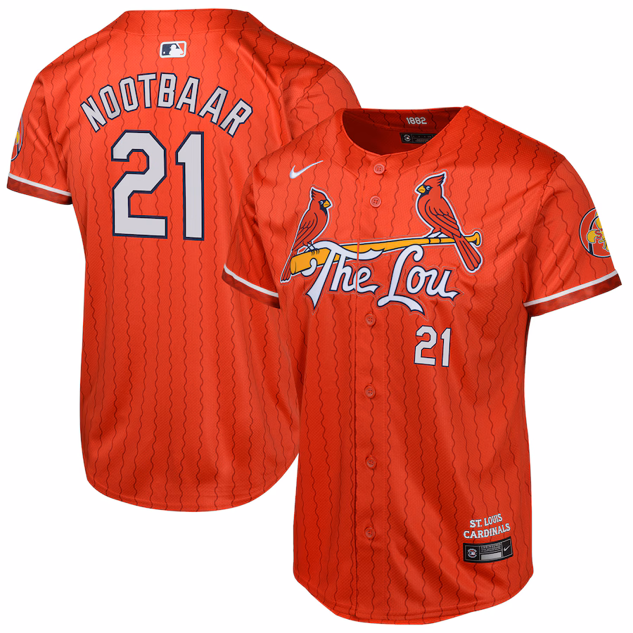 Youth St. Louis Cardinals Lars Nootbaar Nike Red 2024 City Connect Limited Player Jersey - ujerseystore