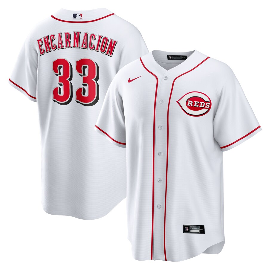 Men's Cincinnati Reds Christian Encarnacion-Strand Nike White Home Replica Jersey - ujerseystore