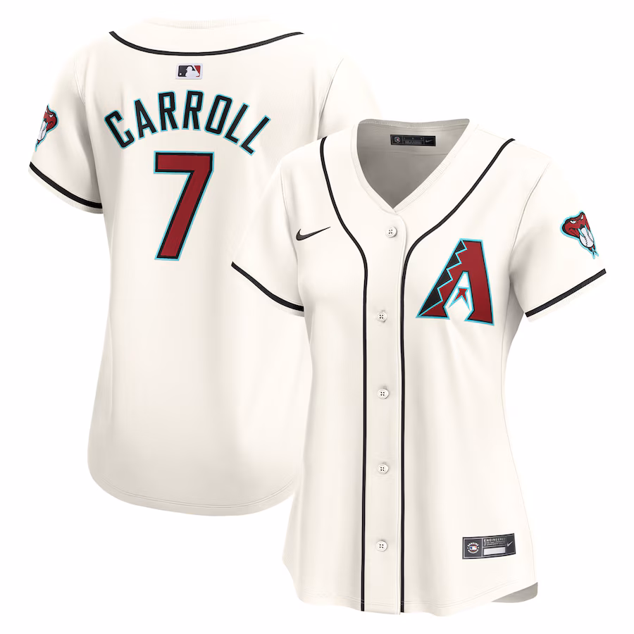 Women's Arizona Diamondbacks Corbin Carroll Nike White Home Limited Player Jersey - ujerseystore