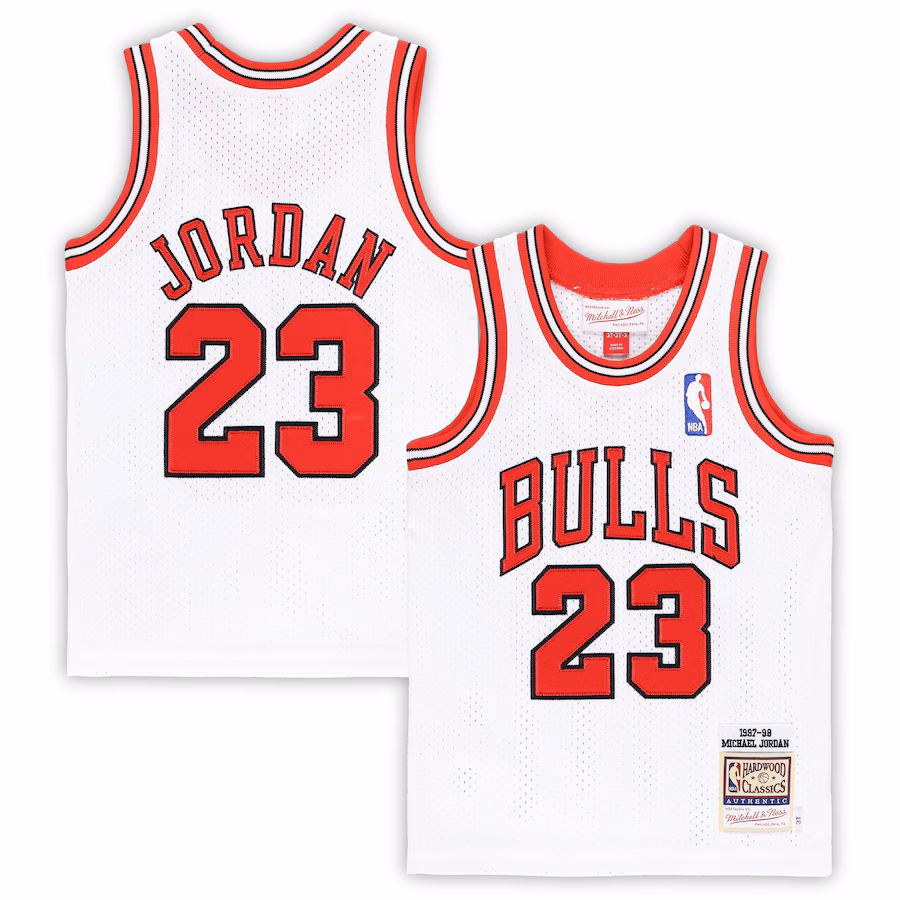 Toddler Chicago Bulls Michael Jordan Mitchell & Ness White 1997/98 Hardwood Classics Authentic Jersey - ujerseystore