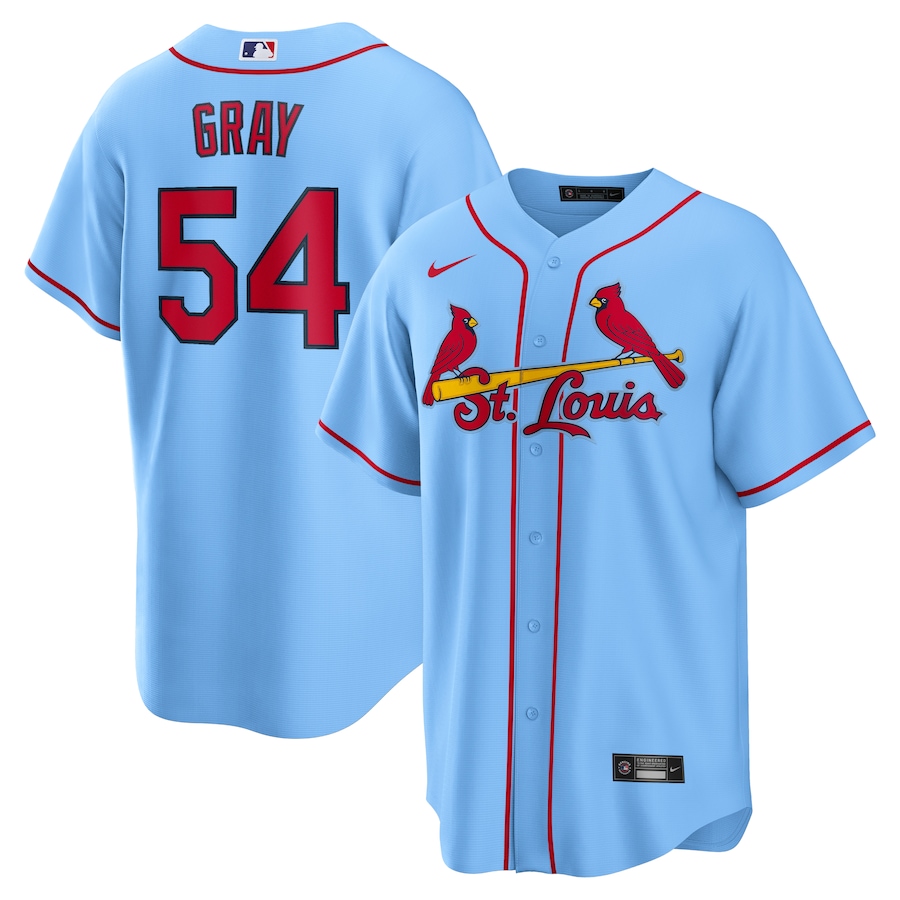 Men's St. Louis Cardinals Sonny Gray Nike Light Blue Alternate Replica Jersey - ujerseystore