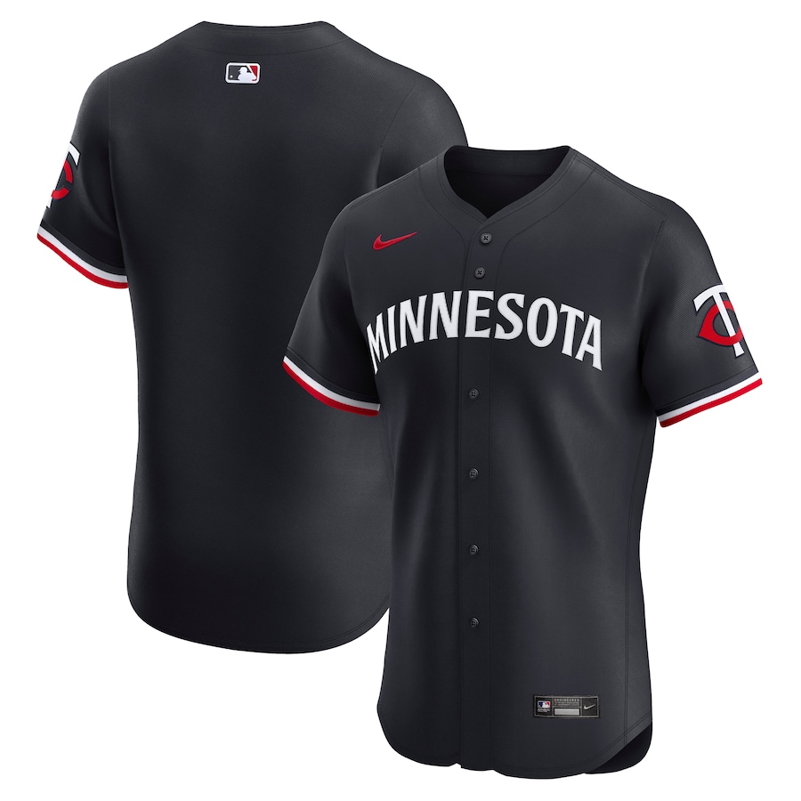 Men's Minnesota Twins Nike Navy Alternate Vapor Premier Elite Patch Jersey - ujerseystore