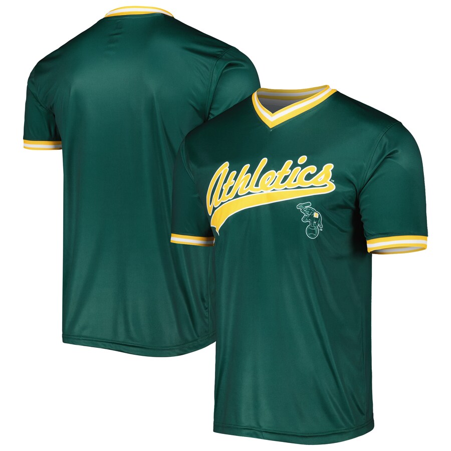 Men's Athletics Stitches Kelly Green Cooperstown Collection Team Jersey - ujerseystore