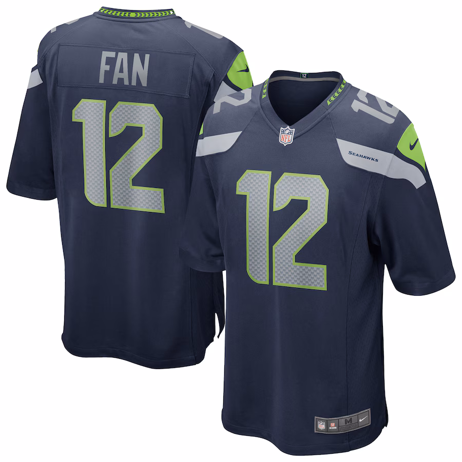 Men's Seattle Seahawks 12s Nike  College Navy Team Game Jersey - ujerseystore