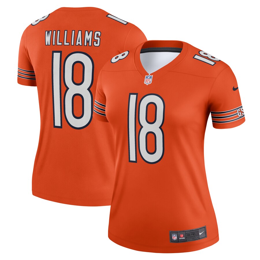 Women's Chicago Bears Caleb Williams Nike  Orange Alternate Legend Player Performance Top - ujerseystore