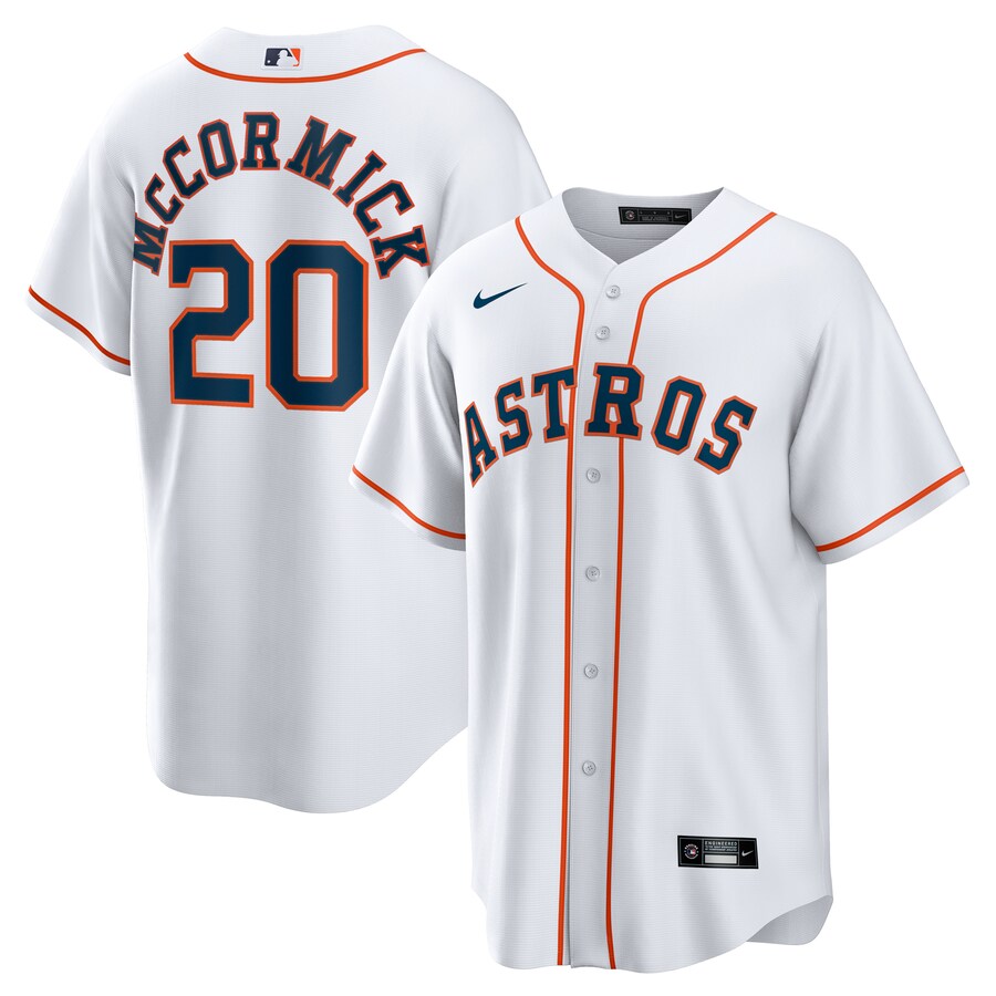 Men's Houston Astros Chas McCormick Nike White Home Replica Player Jersey - ujerseystore