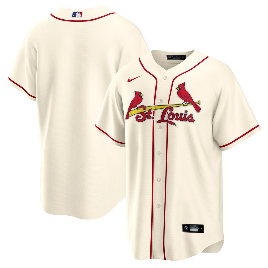 Men's St. Louis Cardinals Nike Cream Alternate Replica Team Jersey - ujerseystore