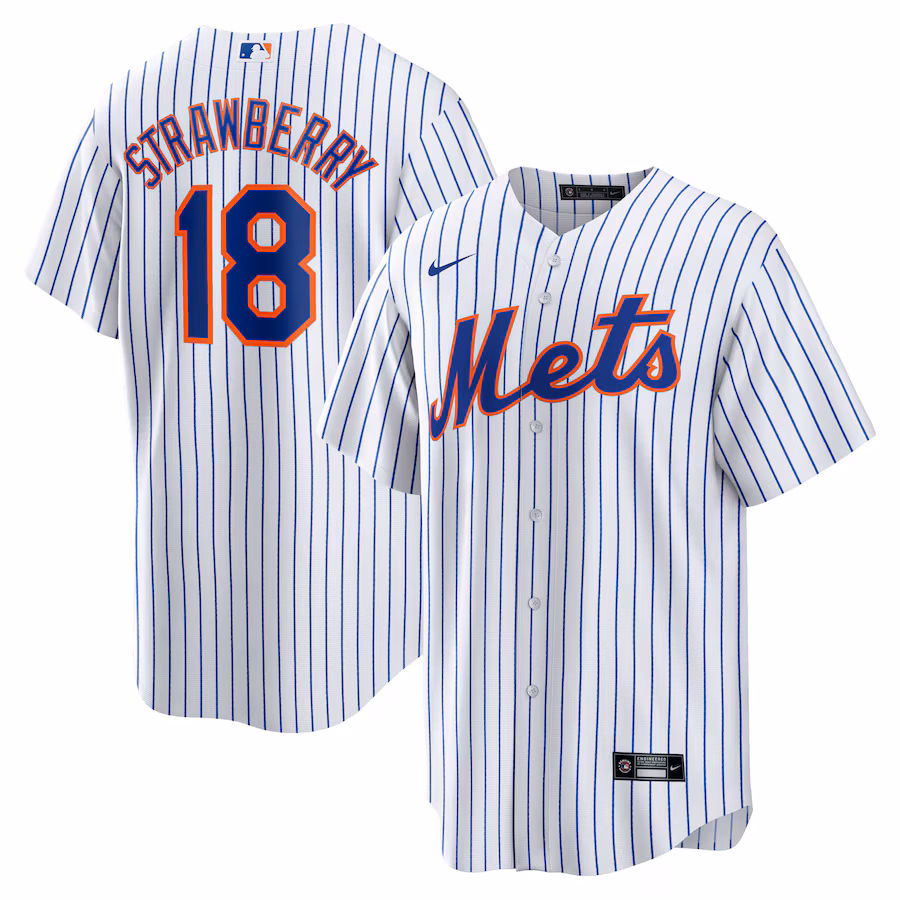 Men's New York Mets Darryl Strawberry Nike White Home Replica Retired Player Jersey - ujerseystore
