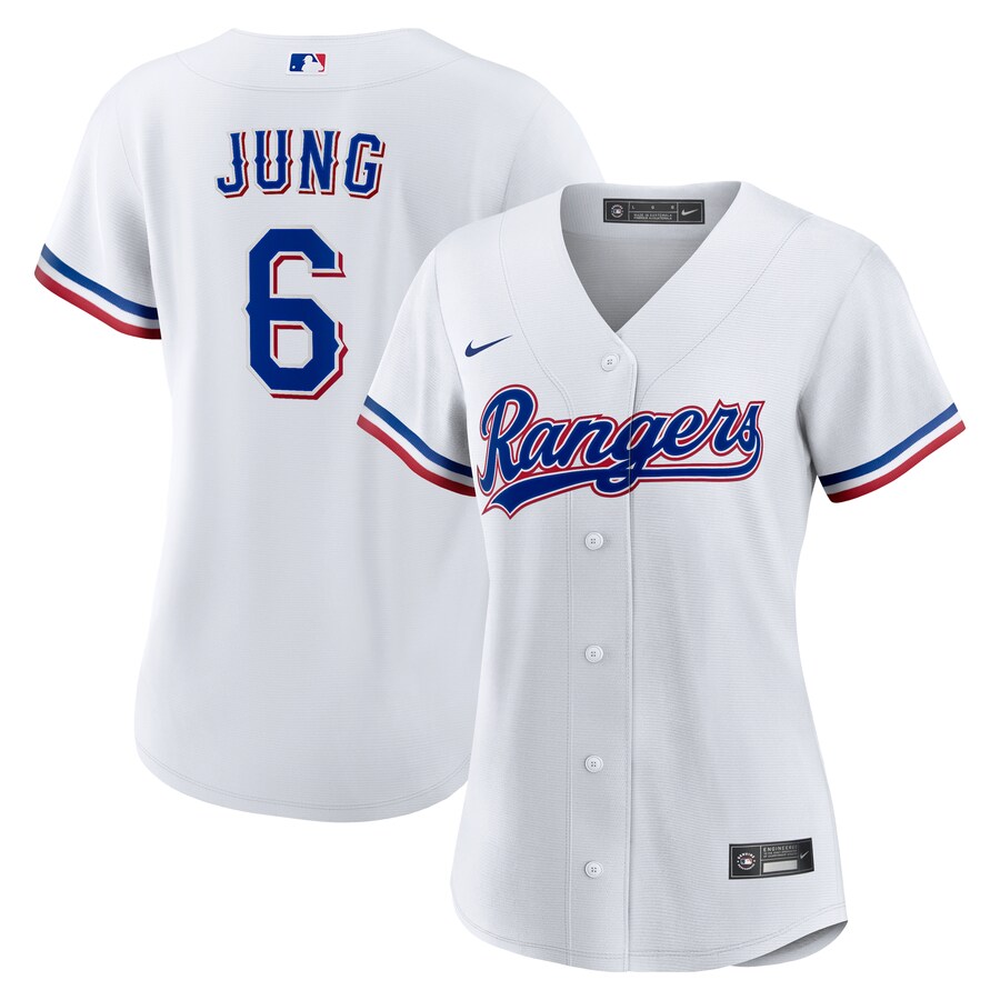 Women's Texas Rangers Josh Jung Nike White Home Replica Jersey - ujerseystore