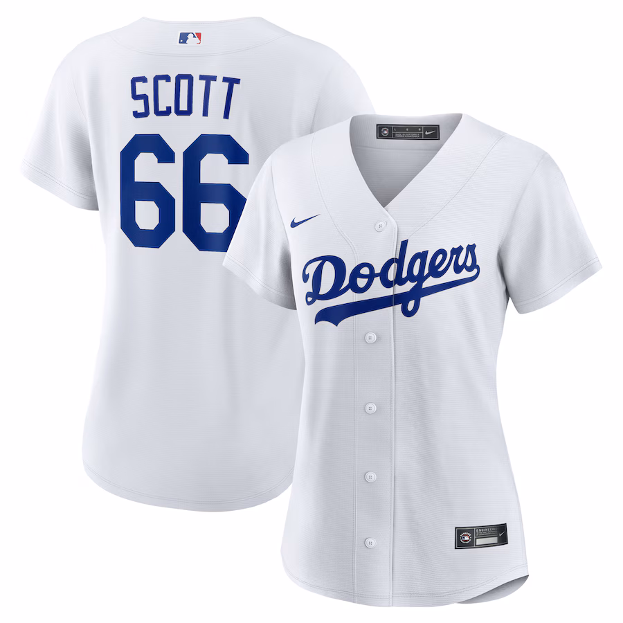 Women's Los Angeles Dodgers Tanner Scott Nike White Home Replica Jersey - ujerseystore