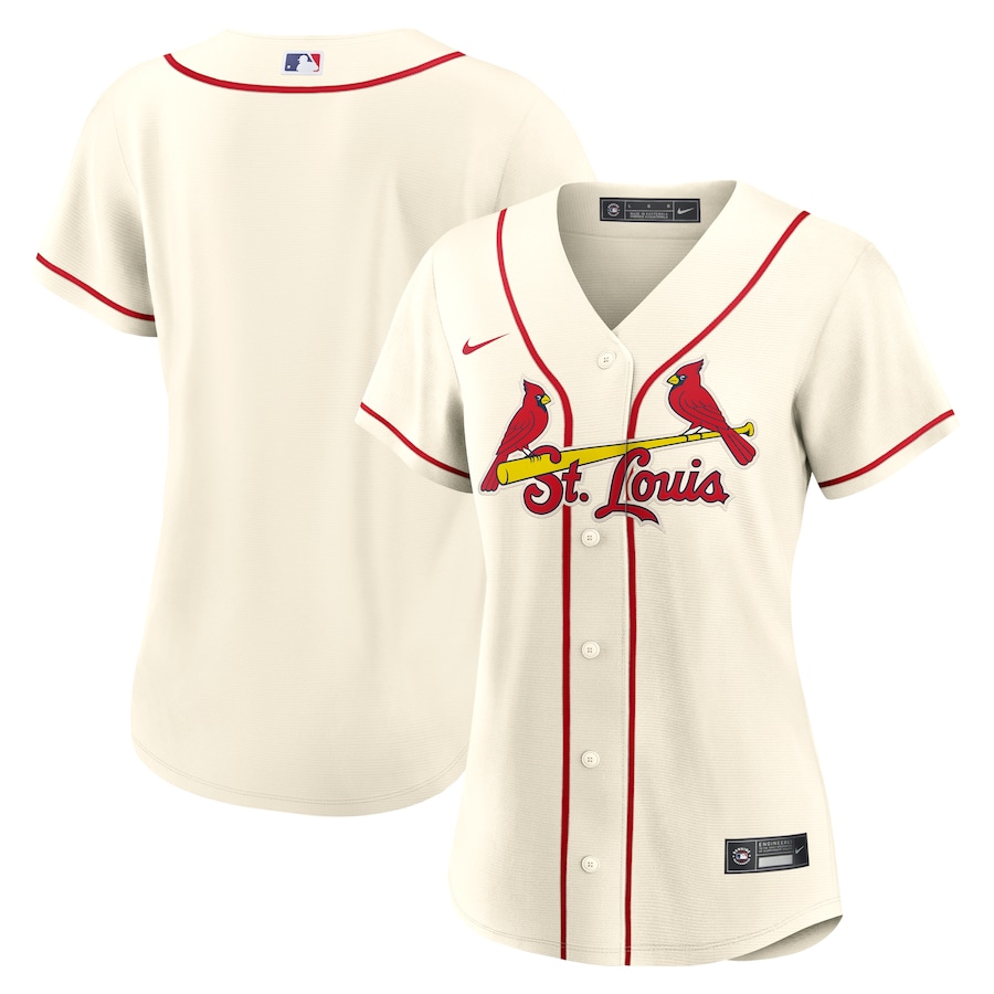 Women's St. Louis Cardinals Nike Cream Alternate Replica Team Jersey - ujerseystore