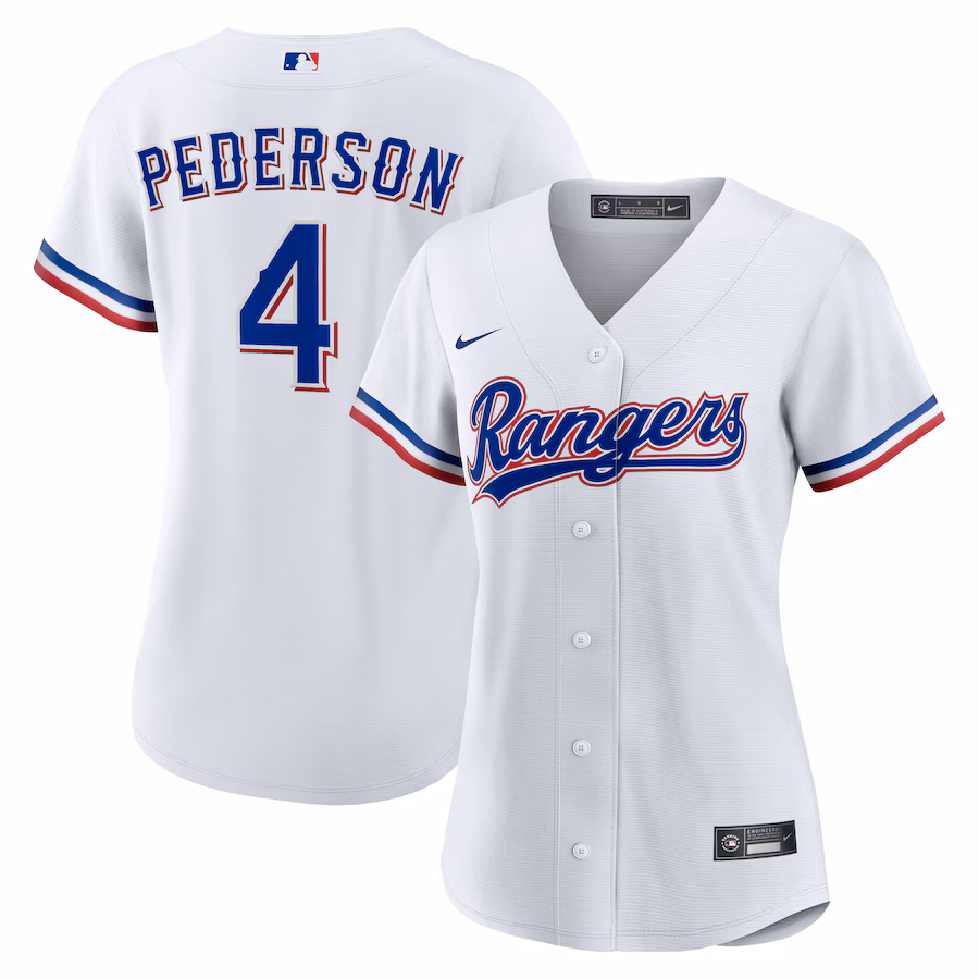 Women's Texas Rangers Joc Pederson Nike White Home Replica Jersey - ujerseystore