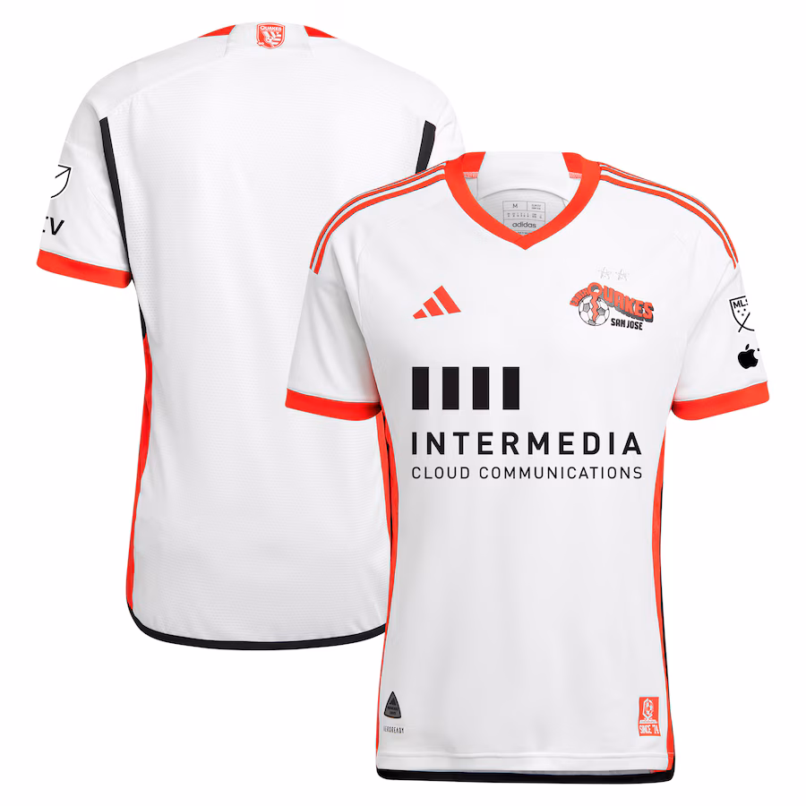 Men's San Jose Earthquakes  adidas White 2024 The 50 Kit Authentic Jersey - ujerseystore