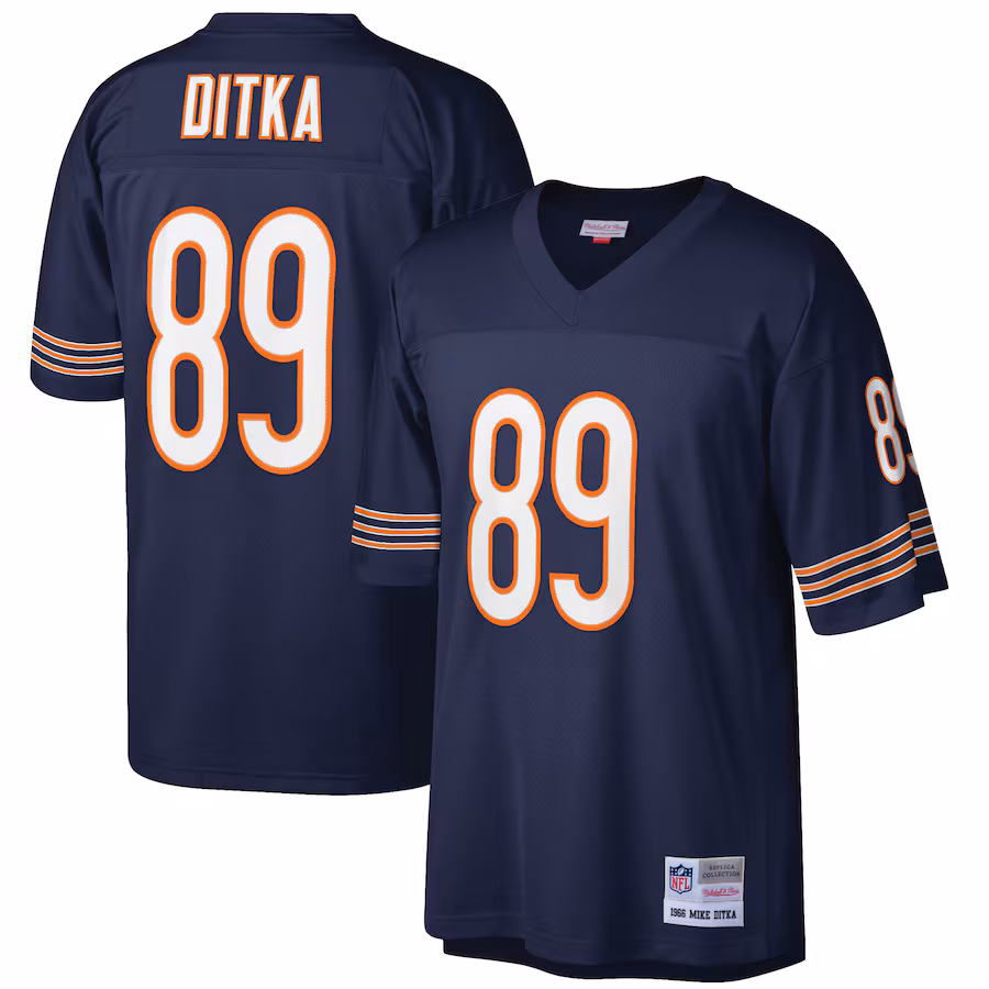 Men's Chicago Bears Mike Ditka Mitchell & Ness Navy Retired Player Legacy Replica Jersey - ujerseystore