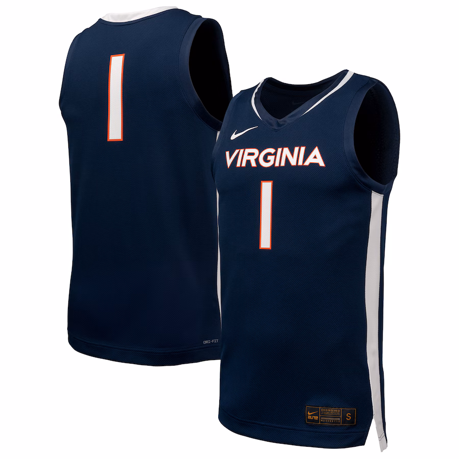 Men's Nike  Navy Virginia Cavaliers  Replica Basketball Jersey - ujerseystore