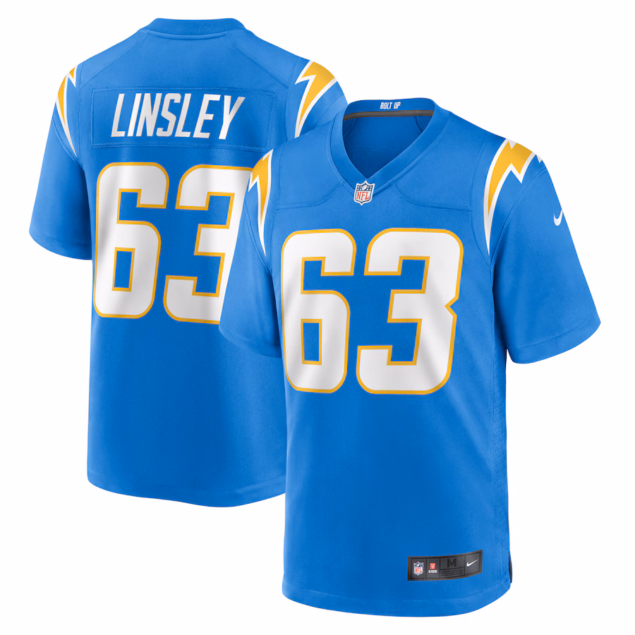 Men's Los Angeles Chargers Corey Linsley Nike Powder Blue Game Player Jersey - ujerseystore