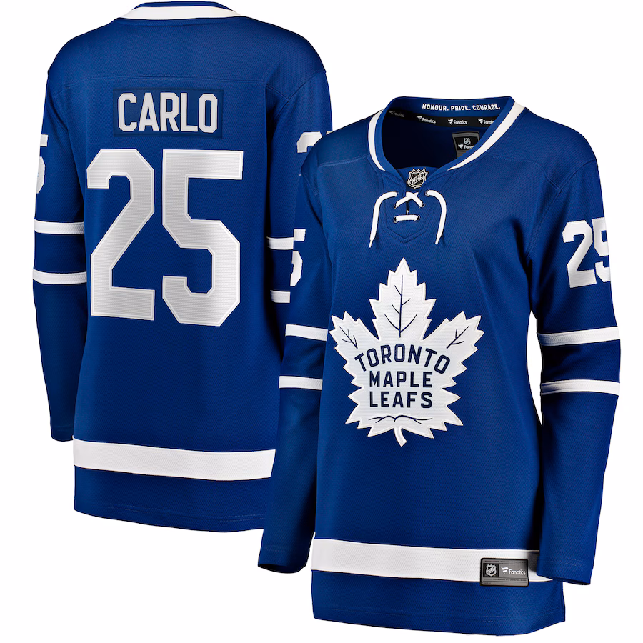 Women's Toronto Maple Leafs Brandon Carlo Fanatics Blue Home Breakaway Player Jersey - ujerseystore