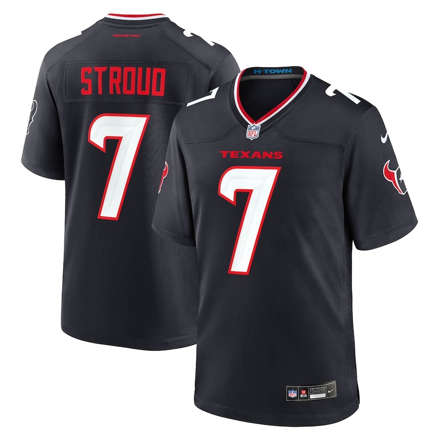 Men's Houston Texans C.J. Stroud Nike Navy Game Jersey - ujerseystore
