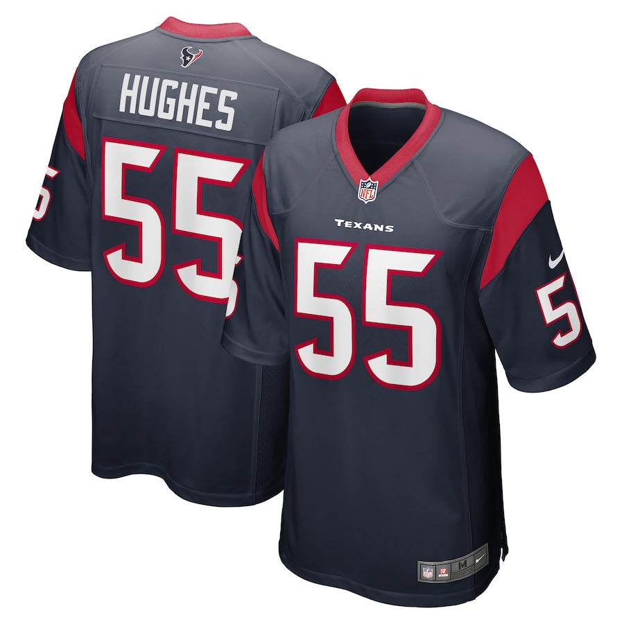 Men's Houston Texans Jerry Hughes Nike Navy Game Player Jersey - ujerseystore