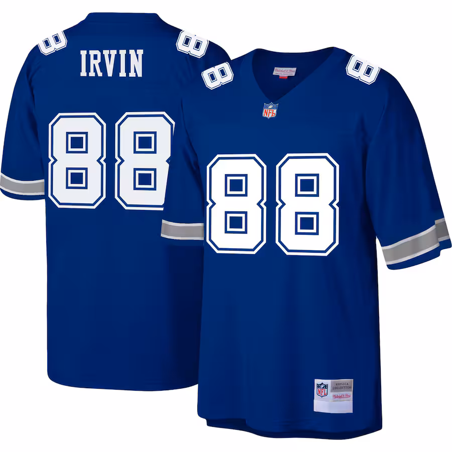 Men's Dallas Cowboys 1996 Michael Irvin Mitchell & Ness Royal Authentic Throwback Retired Player Jersey - ujerseystore