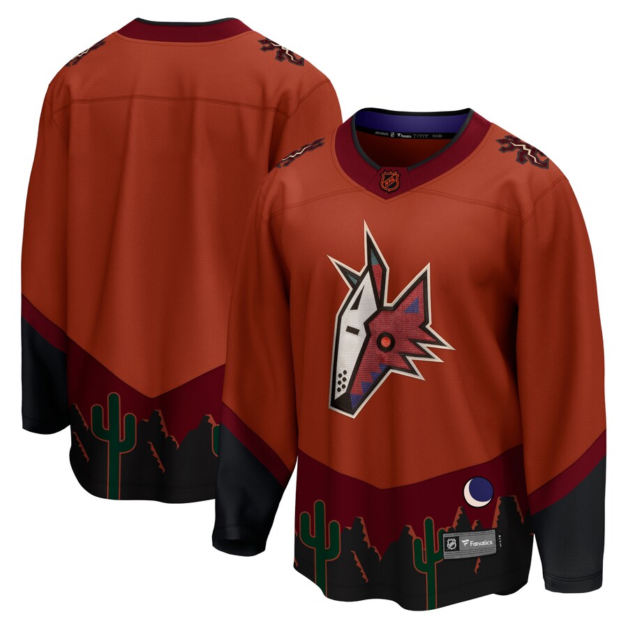 Men's Arizona Coyotes Fanatics Branded Burnt Orange Special Edition 2.0 Breakaway Blank Jersey - ujerseystore