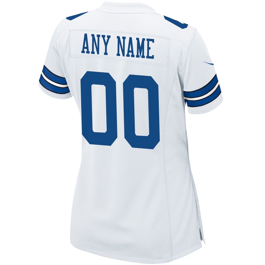 Women's Nike White Dallas Cowboys Custom Game Jersey - ujerseystore