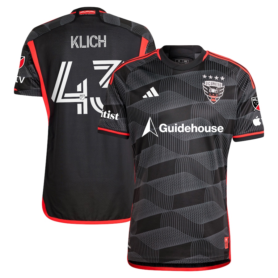 Men's D.C. United Mateusz Klich adidas Black 2024 The Icon Kit Authentic Player Jersey - ujerseystore