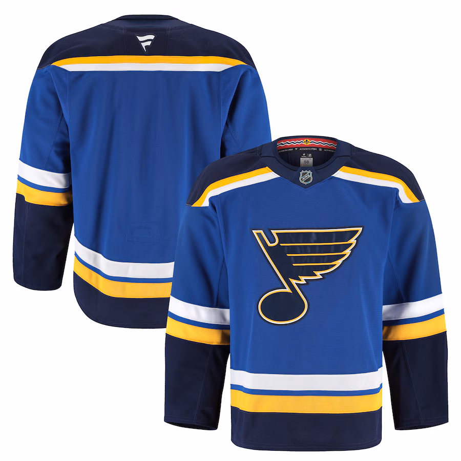 Men's St. Louis Blues Fanatics Blue Home Authentic Pro Jersey - ujerseystore