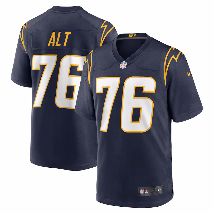 Men's Los Angeles Chargers Joe Alt Nike Navy Player Game Jersey - ujerseystore