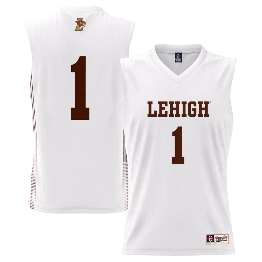 #1 Lehigh Mountain Hawks GameDay Greats Lightweight Basketball Jersey - White - ujerseystore