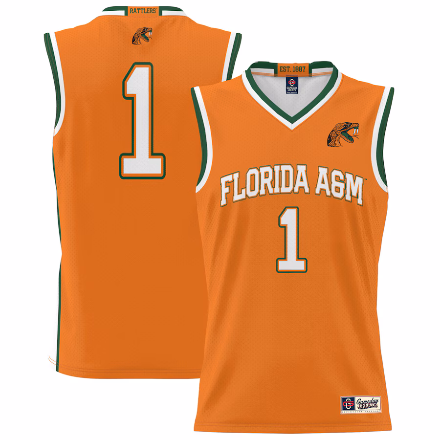 Youth GameDay Greats #1 Orange Florida A&M Rattlers Lightweight Basketball Jersey - ujerseystore