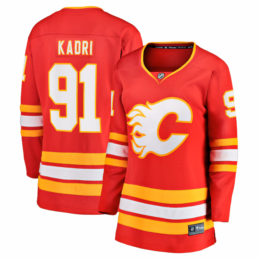 Women's Calgary Flames Nazem Kadri Fanatics Red Home Breakaway Player Jersey - ujerseystore