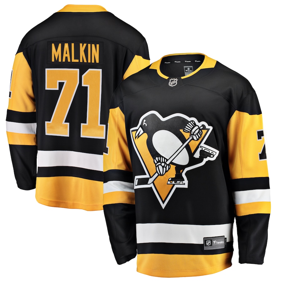 Men's Pittsburgh Penguins Evgeni Malkin Fanatics Branded Black Breakaway Player Jersey - ujerseystore
