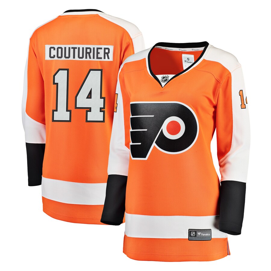 Women's Philadelphia Flyers Sean Couturier Fanatics Branded Orange Breakaway Player Jersey - ujerseystore