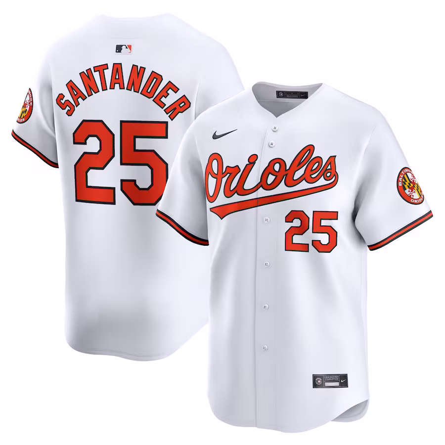 Men's Baltimore Orioles Anthony Santander Nike White Home Limited Player Jersey - ujerseystore
