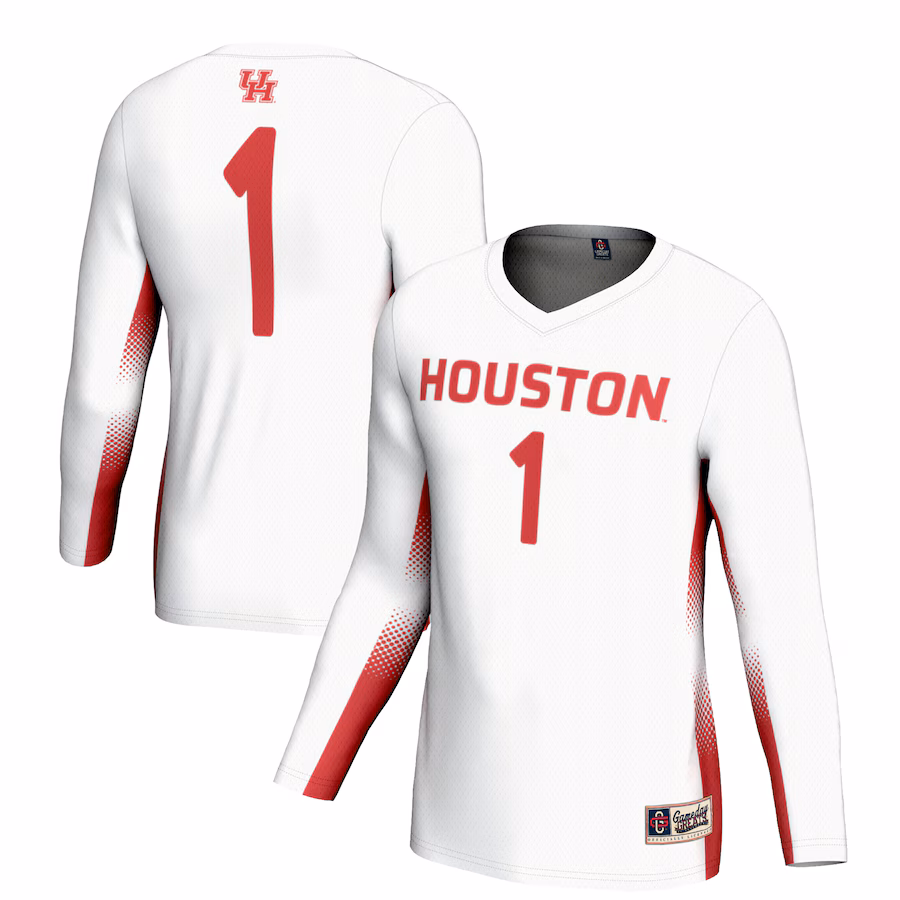 Unisex GameDay Greats #1 White Houston Cougars Lightweight Volleyball Jersey - ujerseystore