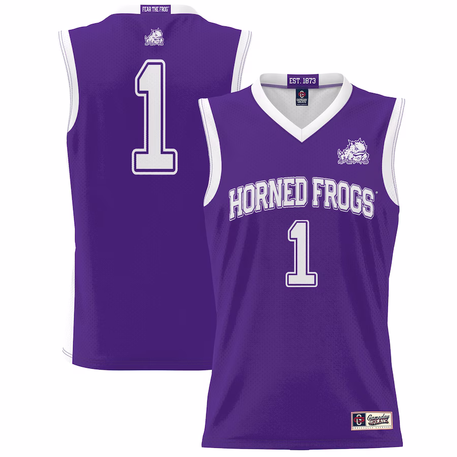 #1 TCU Horned Frogs GameDay Greats Unisex Lightweight Basketball Jersey - Purple - ujerseystore