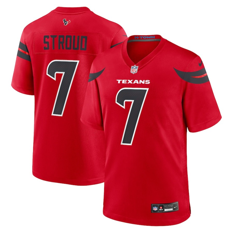 Men's Houston Texans C.J. Stroud Nike Red Game Jersey - ujerseystore