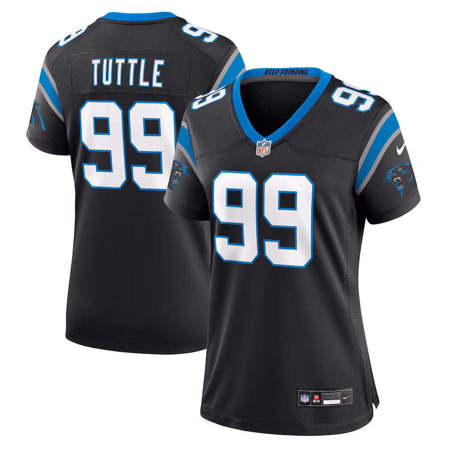 Women's Carolina Panthers Shy Tuttle Nike Black Game Jersey - ujerseystore